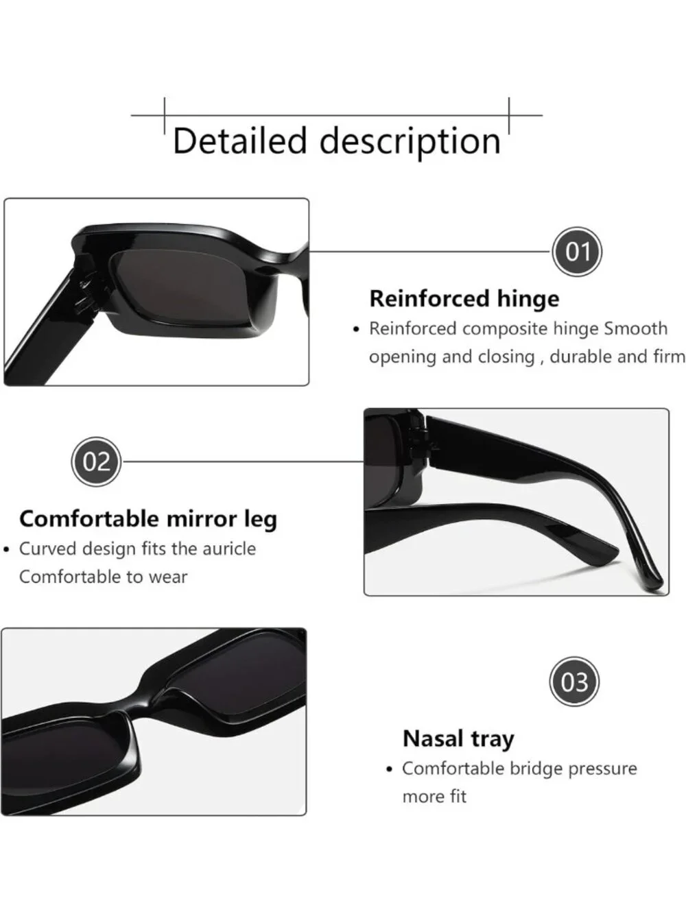 20 Pack Retro 90s Rectangle Sunglasses for Adults - UV400 Small Sun Glasses